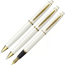 Scrikss 35 Dolam Kalem+Tükenmez Kalem+Versatil Kalem Seti Gold Beyaz