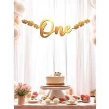 One Gold Kaligrafi Banner