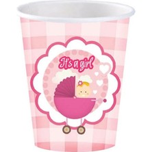 Parti Adresi Karton Bardak Kız Bebek 8'li