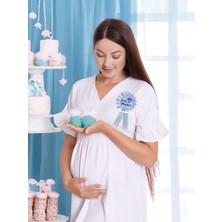 Parti Adresi Baby Shower Rozet Mavi
