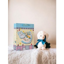 Parti Adresi Hoş Geldin Bebek Baby Shower Boy Bebek Karton Hediye Çantası 24X18X8 cm