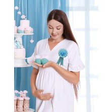 Parti Adresi It's A Boy Yazılı Rozet Baby Shower Parti Aksesuarı 12'li