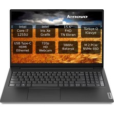 Lenovo V15 G3 Iap Intel Core I7 1255U 16GB 512GB SSD 15.6" Fhd Windows 10 Home Taşınabilir Bilgisayar 82TT00QMTXM3