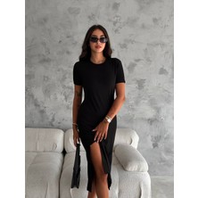 Noa Noa Basic Yırtmaçlı Elbise