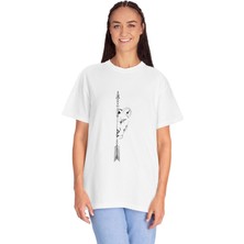 Young Fit Erkek ve Dişi Aslan Kombinli Unisex Oversize T-Shirt