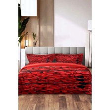 Amor Home Çift Kişilik Pamuk Saten Nevresim Takımı Rose Love ( Çarşafsız )