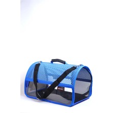 Migno Flybag Voyager Fileli-Şeffaf Model Kedi Köpek Taşıma Çantaları - Mavi