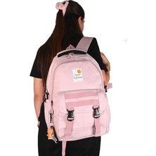 Ççs Young 51555 Geniş Hacimli Terletmeyen Sırt Destekli Okul Sırt Çantası Pembe