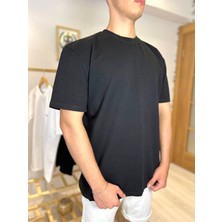 ER&RE Siyah Unisex Kısa Kollu Bisiklet Yaka Basic T-shirt