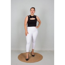 Truva Xxl Büyük Beden Kadın Giyim Crop Siyah