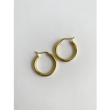 İfeelfree 925 Ayar Gümüş Halka Küpe-3 cm