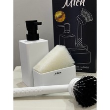 Ekinci Home Ekincihome Hazneli Süngerli Sıvı Sabunluk Beyaz