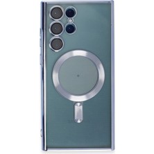 Newface Samsung Galaxy S22 Ultra Kılıf Kross Magneticsafe Kapak - Sierra Blue 13