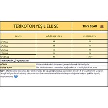 Tiny Bear Kız Çocuk Yeşil Renk Terikoton Uzun Elbise