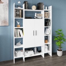 Kalender Dekor İSMAR-130 Raflı Kapaklı Kitaplık İSM01
