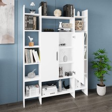 Kalender Dekor İSMAR-130 Raflı Kapaklı Kitaplık İSM01