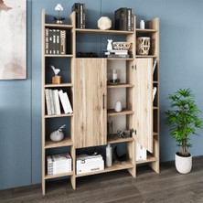 Kalender Dekor İSMAR-130 Raflı Kapaklı Kitaplık İSM04