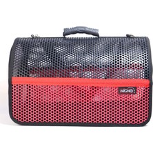 Migno Flybag Voyager Fileli Model Kedi Köpek Taşıma Çantaları - Kırmızı-Siyah