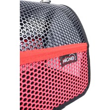 Migno Flybag Voyager Fileli Model Kedi Köpek Taşıma Çantaları - Kırmızı-Siyah