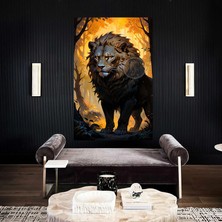 Emilart Soyut Modern Aslan Kanvas Tablo