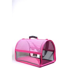 Migno Flybag Voyager Fileli-Şeffaf Model Kedi Köpek Taşıma Çantaları - Pembe