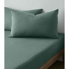 Sabia Pamuk 62 Tel (155 Tc) Okotex Sertifikalı Çift Kişilik 140X200+37 cm Lastikli Çarşaf Seti