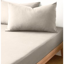 Sabia Pamuk 62 Tel (155 Tc) Okotex Sertifikalı Çift Kişilik 150X200+37 cm Lastikli Çarşaf Seti