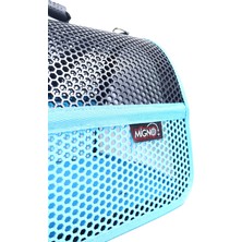 Migno Flybag Voyager Fileli Model Kedi Köpek Taşıma Çantaları - Turkuaz-Siyah