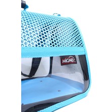 Migno Flybag Voyager Fileli-Şeffaf Model Kedi Köpek Taşıma Çantaları - Turkuaz