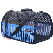 Migno Flybag Voyager Fileli Model Kedi Köpek Taşıma Çantaları - Mavi-Siyah