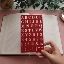 Karmelom Studio Bullet Journal Büyük Harf Şablon Cetvel