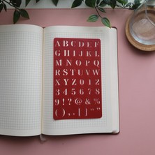Karmelom Studio Bullet Journal Büyük Harf Şablon Cetvel