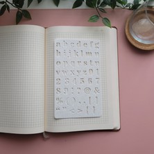 Karmelom Studio Bullet Journal Küçük Harf Şablon Cetvel