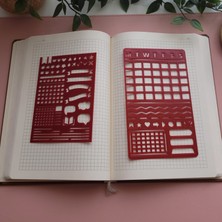 Karmelom Studio Bullet Journal Planlayıcı ve Tasarım Şablon Cetvel Set