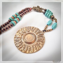 Z Jewelry Art Ubora - El Yapımı Etnik Otantik Bohem Kadın Erkek Kolye - ZJA-K-0191
