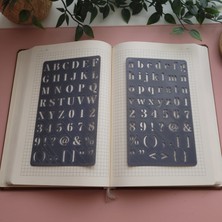 Karmelom Studio Bullet Journal Büyük ve Küçük Harf Şablon Cetvel Set