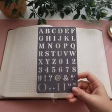 Karmelom Studio Bullet Journal Büyük ve Küçük Harf Şablon Cetvel Set