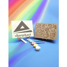 Sharp & Art Sharp&art Çocuklar Için Ahşap Hayvanlar Puzzle Boyama Seti