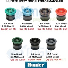 5 x Hunter Çim Sulama Sprey Fıskiye Kısa Gövde (7cm) Psu-02 10-A (3 mt Yarıçap ) ve Ek Parçaları
