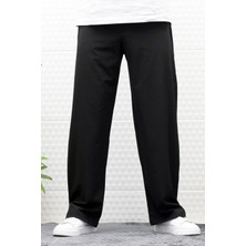 Wafrazon Erkek Likralı Baggy Pantolon Düz Paça Paraşüt Kumaş Pantolon