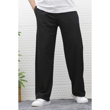 Wafrazon Erkek Likralı Baggy Pantolon Düz Paça Paraşüt Kumaş Pantolon