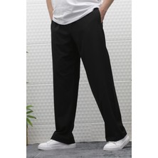 Wafrazon Erkek Likralı Baggy Pantolon Düz Paça Paraşüt Kumaş Pantolon