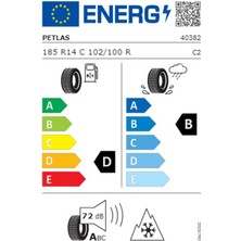 Petlas 185 R14C 102/100R 8Pr Full Grıp Pt935 Kamyonet Kış Lastiği (Üretim Yılı: 2024)