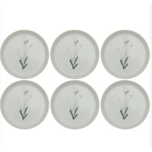 Porland Botanical Desen 6'lı  Çukur Tabak 19 cm