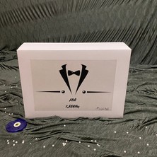 Giftpuffy 3'lü Özel Tasarım Gelin ve Damat Nişan Düğün Bohça Kutusu-Beyaz