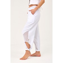 Ravenraw Fileli Keten Raw Pantolon