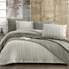 Zebra Casa Olive Tek Kişilik Yatak Örtüsü Takımı