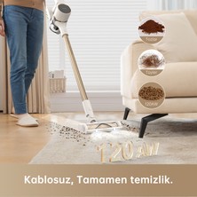 Dreame R10 Süpürge, Led Farlı 120AW Güçlü Dikey Süpürge, Anti-Tangle Fırça, 60 Dakikaya Kadar Şarj Edilebilir Pil, El Süpürgesi, Derin Temiz Saç, Sert Zemin, Halı