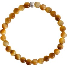 Zeynep Büyükbay Kaplangözü Doğal Taş Bileklik Ml2 (8mm Küre Kesim)