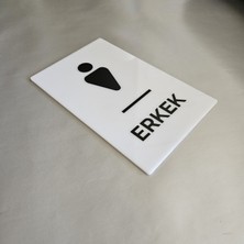 Ferizli Reklam Erkek Wc Pleksiglass Kapı Isimliği Yönlendirme Levhası